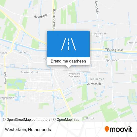 Westerlaan kaart