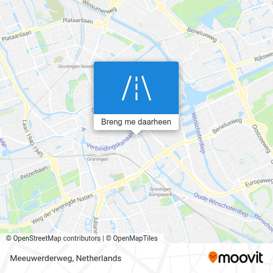 Meeuwerderweg kaart