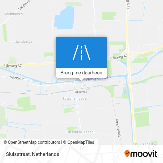 Sluisstraat kaart