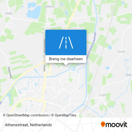 Athenestraat kaart