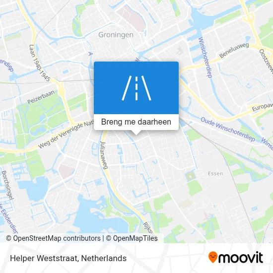 Helper Weststraat kaart