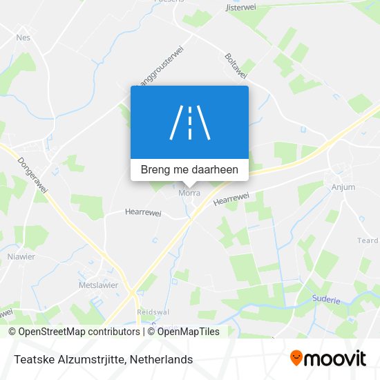Teatske Alzumstrjitte kaart