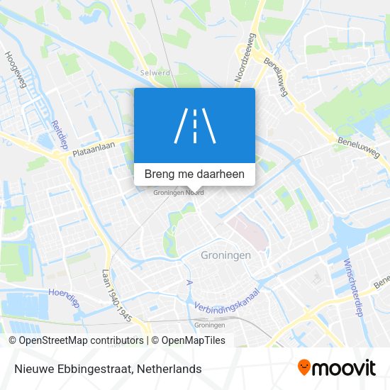 Nieuwe Ebbingestraat kaart