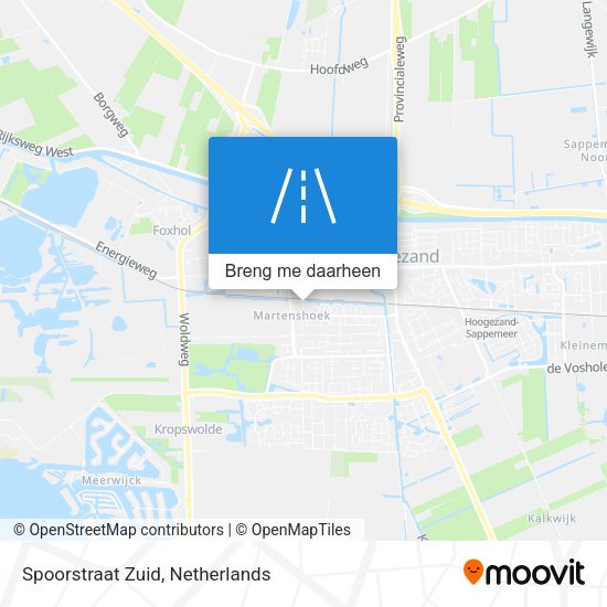 Spoorstraat Zuid kaart