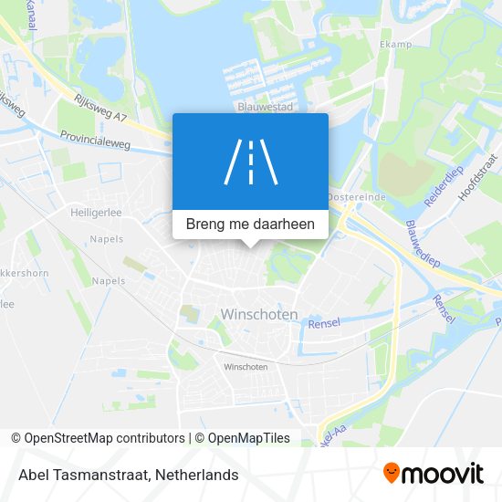 Abel Tasmanstraat kaart