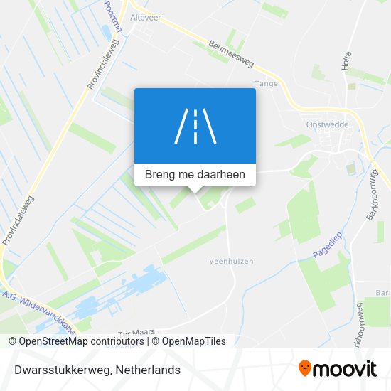 Dwarsstukkerweg kaart