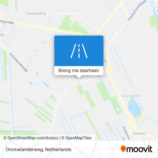 Ommelanderweg kaart