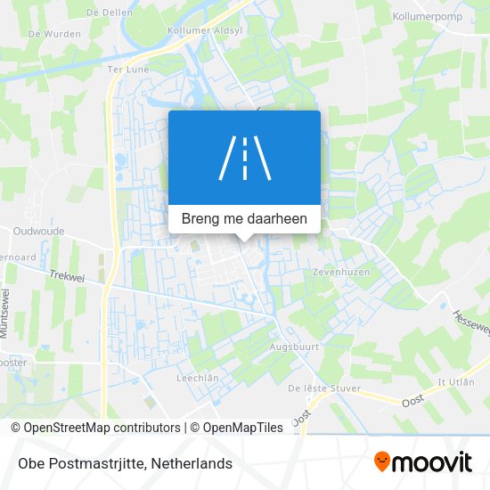 Obe Postmastrjitte kaart