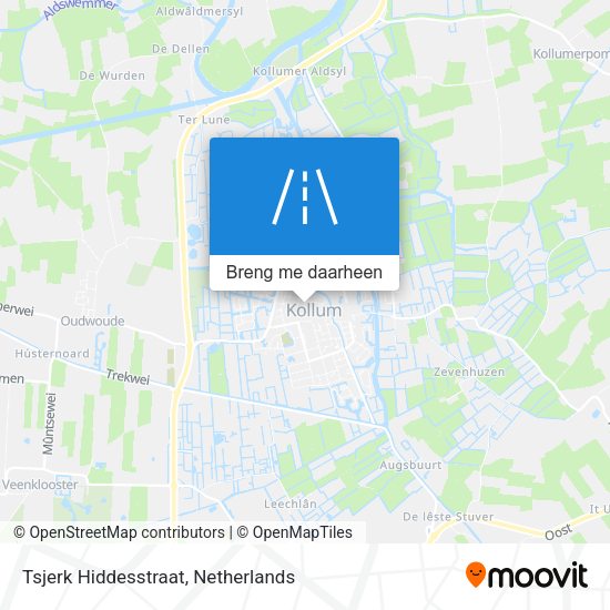 Tsjerk Hiddesstraat kaart