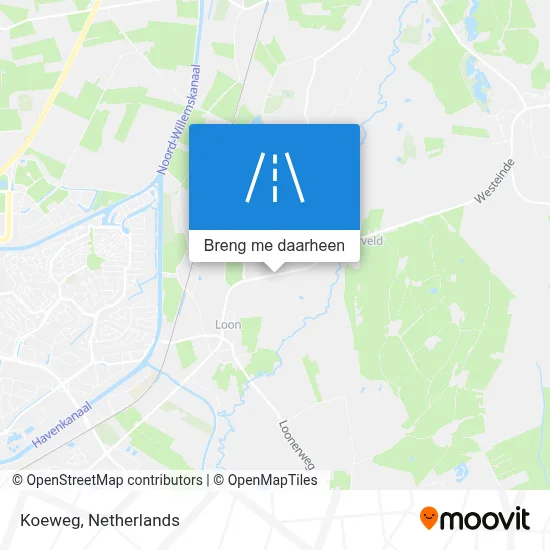 Koeweg kaart