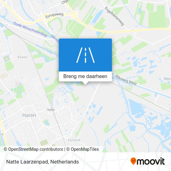 Natte Laarzenpad kaart
