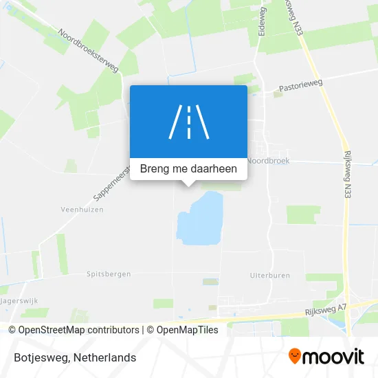 Botjesweg kaart