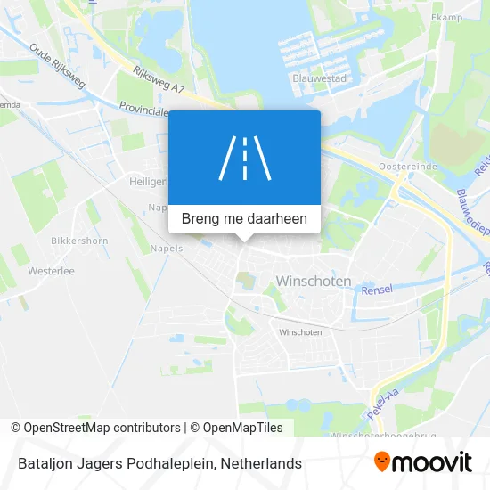 Bataljon Jagers Podhaleplein kaart