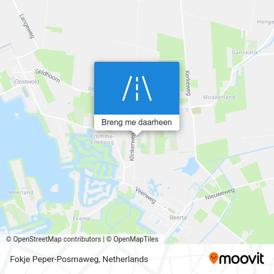 Fokje Peper-Posmaweg kaart