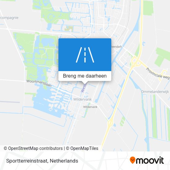 Sportterreinstraat kaart