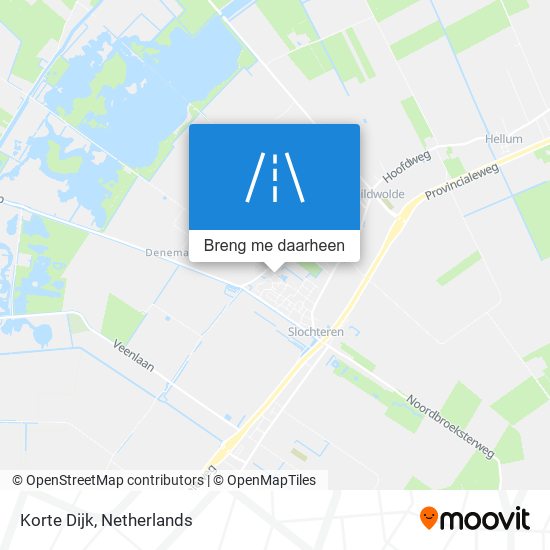 Korte Dijk kaart