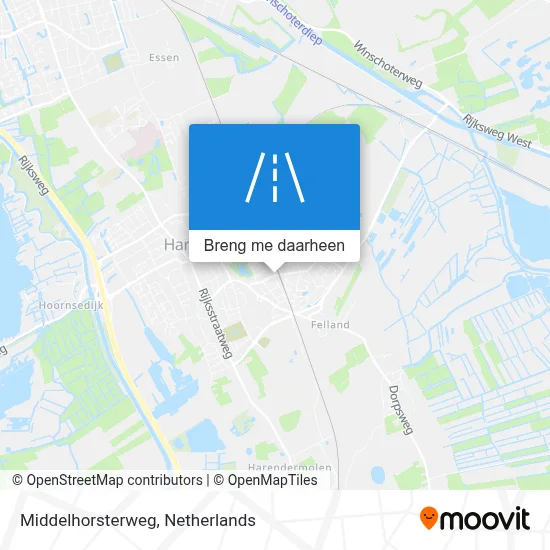 Middelhorsterweg kaart
