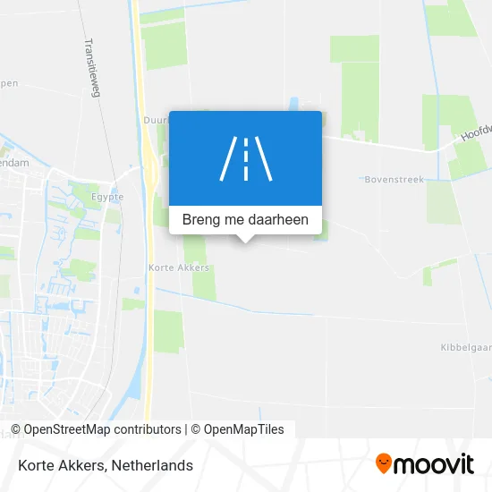 Korte Akkers kaart