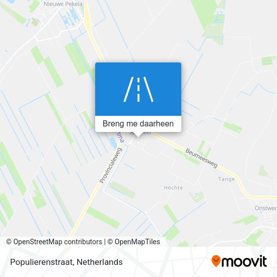 Populierenstraat kaart