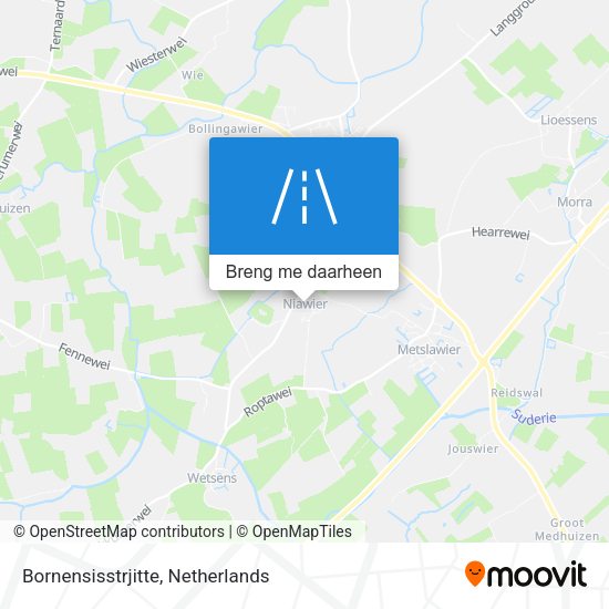 Bornensisstrjitte kaart
