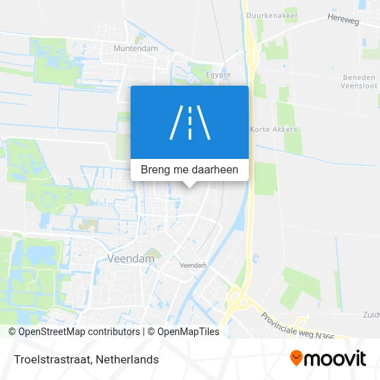 Troelstrastraat kaart