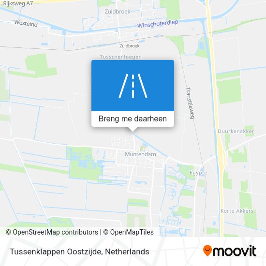 Tussenklappen Oostzijde kaart