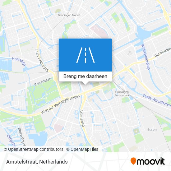 Amstelstraat kaart