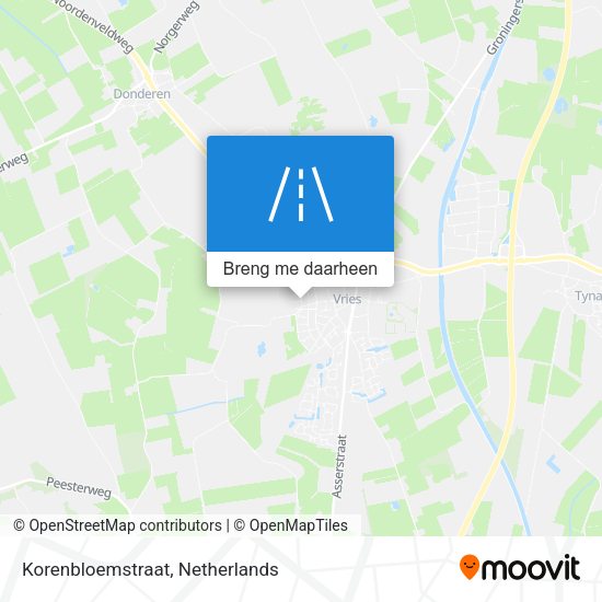 Korenbloemstraat kaart