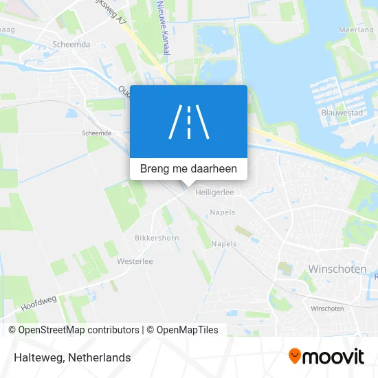 Halteweg kaart