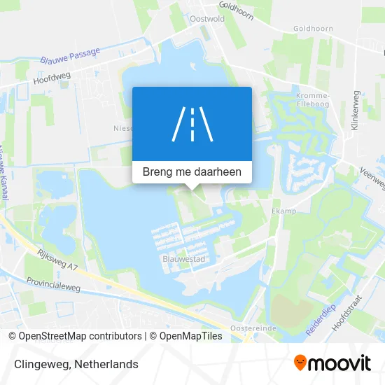 Clingeweg kaart