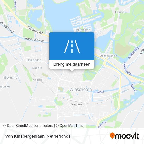 Van Kinsbergenlaan kaart