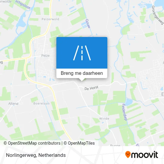 Norlingerweg kaart