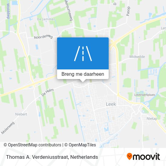 Thomas A. Verdeniusstraat kaart