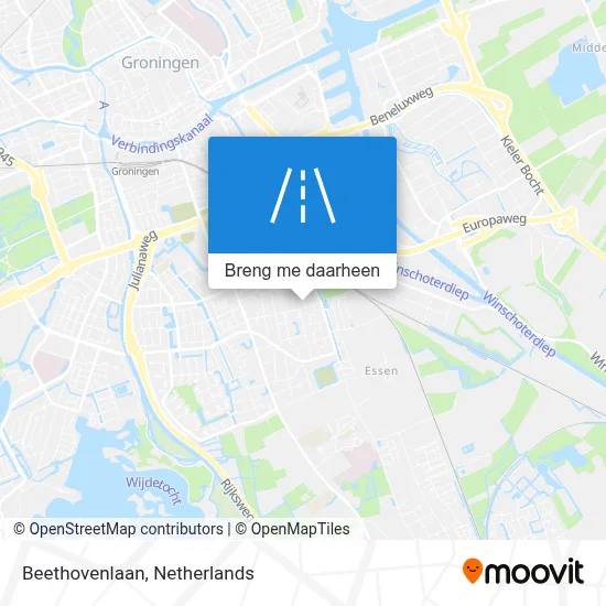 Beethovenlaan kaart