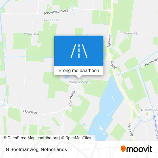 G Boelmanweg kaart