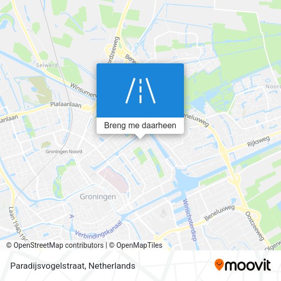 Paradijsvogelstraat kaart