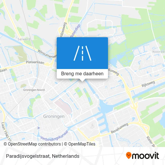 Paradijsvogelstraat kaart
