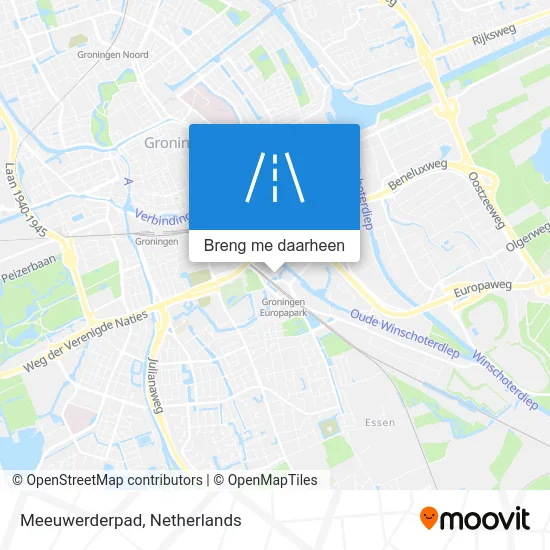 Meeuwerderpad kaart