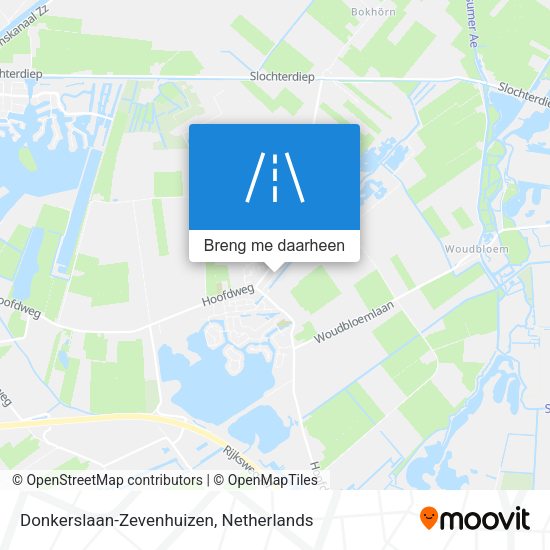 Donkerslaan-Zevenhuizen kaart