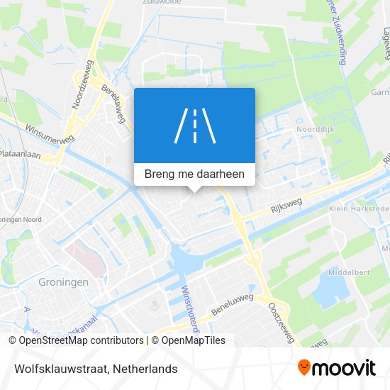 Wolfsklauwstraat kaart