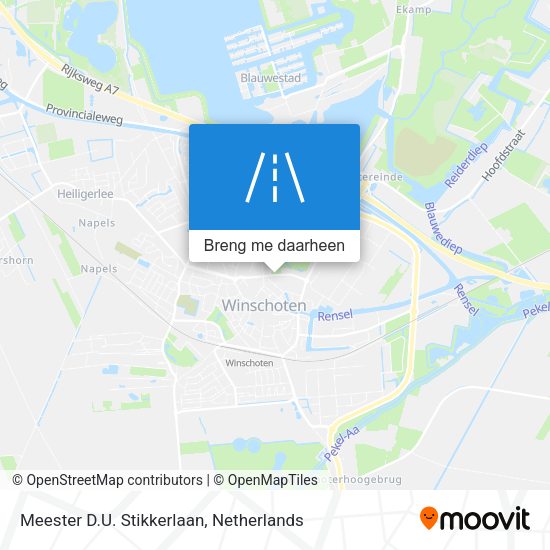 Meester D.U. Stikkerlaan kaart