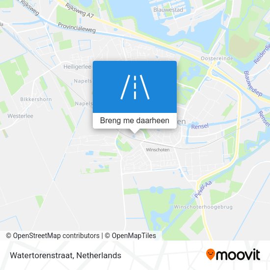 Watertorenstraat kaart