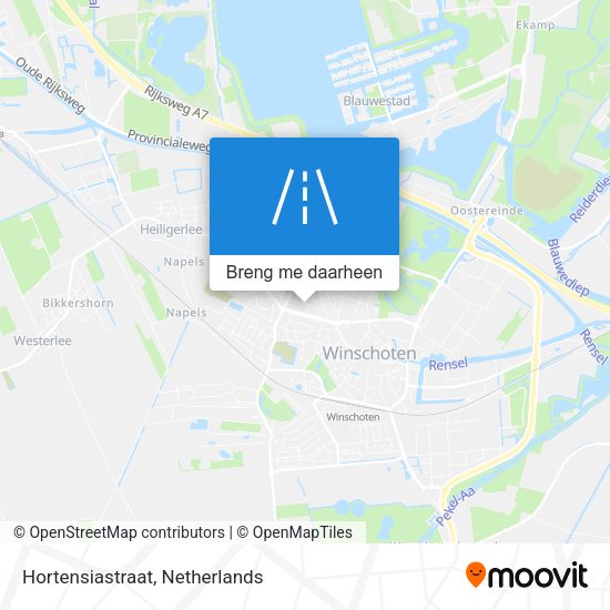 Hortensiastraat kaart