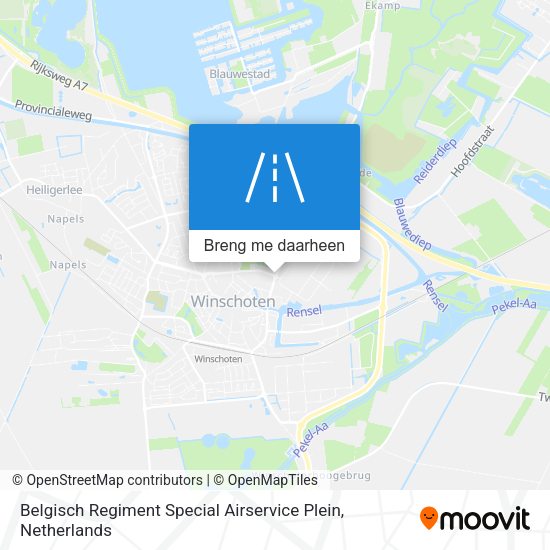 Belgisch Regiment Special Airservice Plein kaart