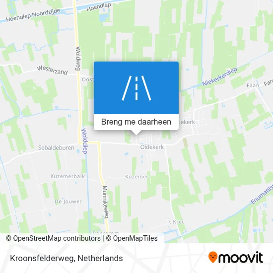 Kroonsfelderweg kaart