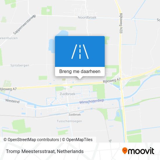 Tromp Meestersstraat kaart