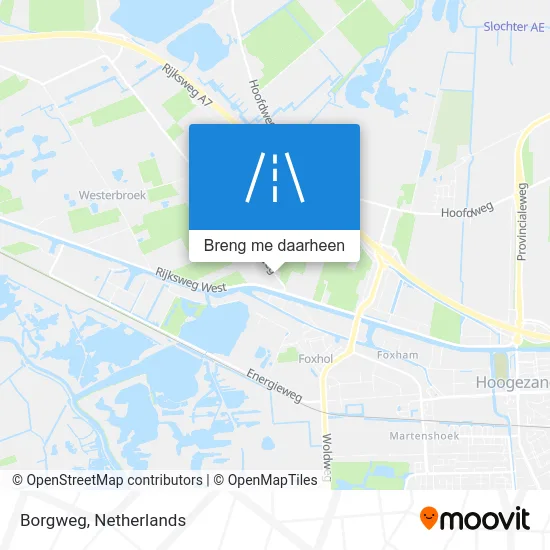 Borgweg kaart