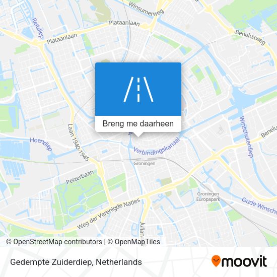 Gedempte Zuiderdiep kaart