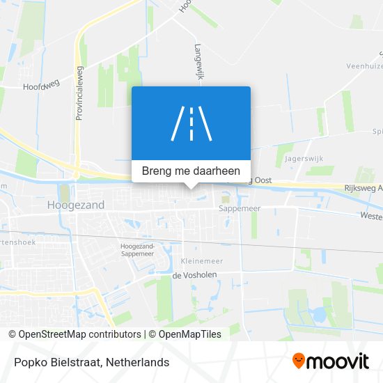 Popko Bielstraat kaart