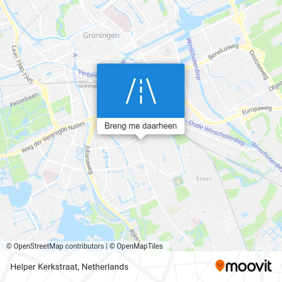 Helper Kerkstraat kaart